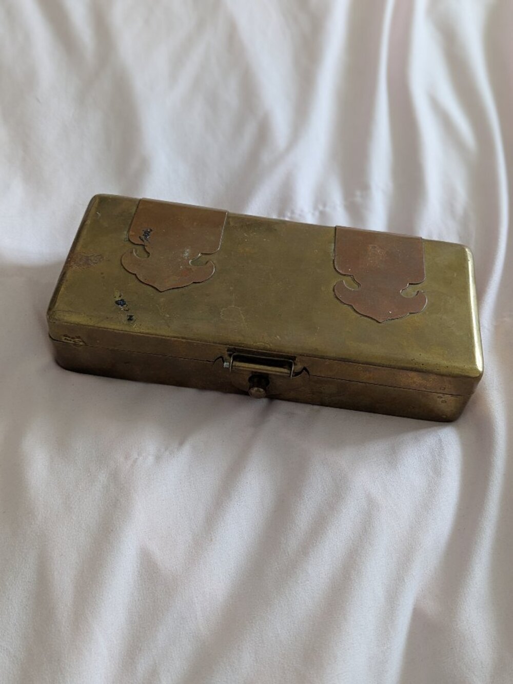 Vintage Brass Hong Kong Hinged Trinket Box